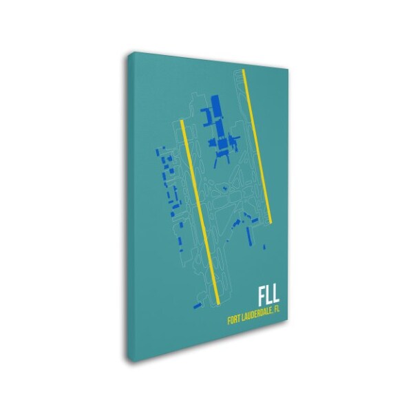 08 Left 'FLL Airport Layout' Canvas Art,22x32